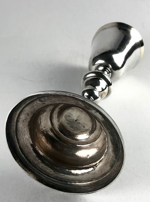 MAGNIFICENT RARE 17TH18TH CENTURY SOLID SILVER RELIGIOUS CHALICE AND PATEN - ADDITIONAL PHOTO 3