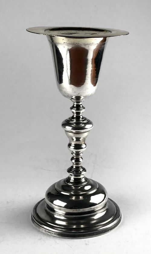 MAGNIFICENT RARE 17TH18TH CENTURY SOLID SILVER RELIGIOUS CHALICE AND PATEN - ADDITIONAL PHOTO 4