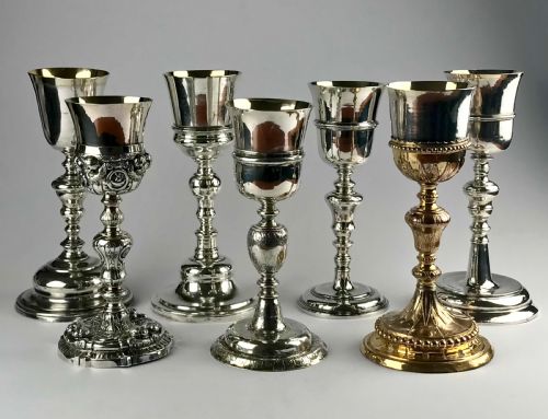 MAGNIFICENT RARE 17TH18TH CENTURY SOLID SILVER RELIGIOUS CHALICE AND PATEN - ADDITIONAL PHOTO 6