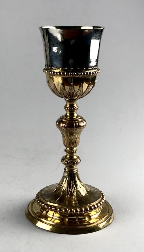 magnificent rare italian 17th century solid silver gilt religious chalice - CATEGORY: ANTIQUE SILVER - DATED 17TH CENTURY