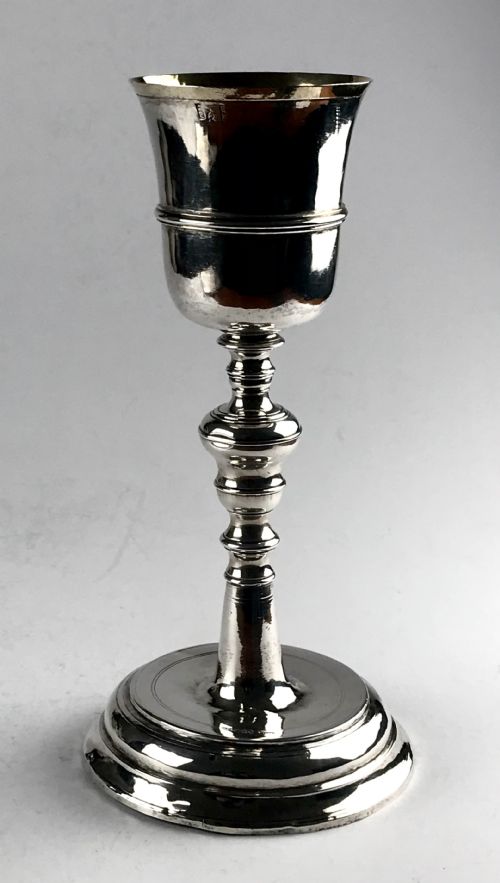 MAGNIFICENT RARE CHALICE AUSTRO HUNGARIAN 18TH C SOLID SILVER GILT RELIGIOUS - ADDITIONAL PHOTO 2