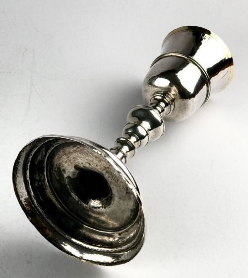 MAGNIFICENT RARE CHALICE AUSTRO HUNGARIAN 18TH C SOLID SILVER GILT RELIGIOUS - ADDITIONAL PHOTO 7