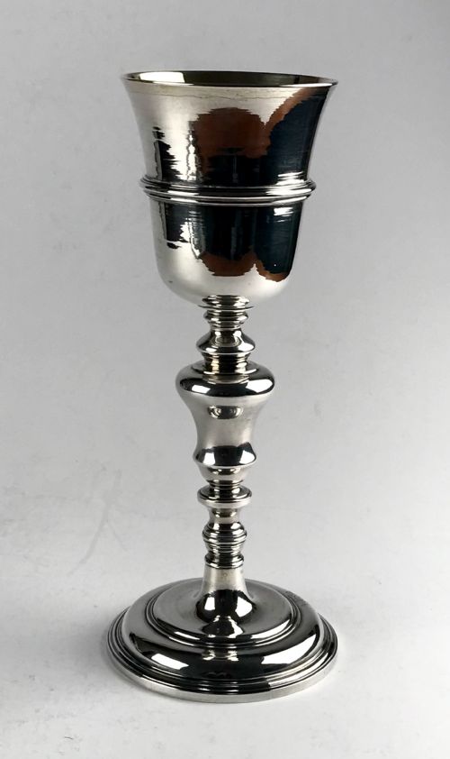 MAGNIFICENT RARE CHALICE FRENCH 18TH C SOLID SILVER GILT RELIGIOUS - ADDITIONAL PHOTO 5