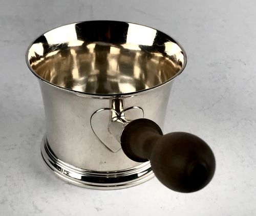 GEORGIAN SOLID SILVER STERLING BRANDY PAN LONDON 1782 WALTER BRIND 260G - ADDITIONAL PHOTO 1