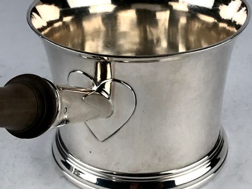 GEORGIAN SOLID SILVER STERLING BRANDY PAN LONDON 1782 WALTER BRIND 260G - ADDITIONAL PHOTO 2