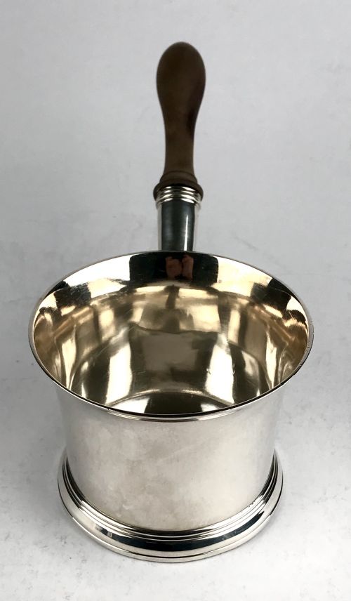 GEORGIAN SOLID SILVER STERLING BRANDY PAN LONDON 1782 WALTER BRIND 260G - ADDITIONAL PHOTO 3