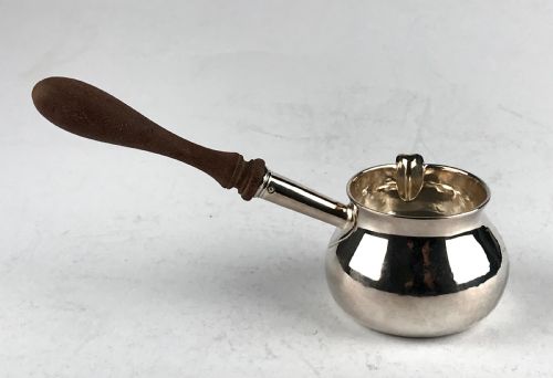 EARLY GEORGIAN SOLID SILVER STERLING BRANDY PAN LONDON 1725 FRANCIS TURNER 98G - ADDITIONAL PHOTO 1