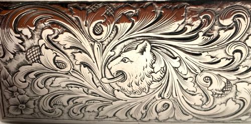 FINE ANTIQUE SOLID SILVER SNUFF BOX AUSTRIA 19TH C GEORGIAN PERIOD 57G LION - ADDITIONAL PHOTO 1