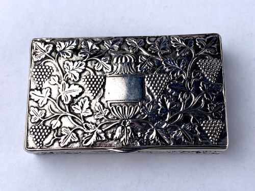 MAGNIFICENT SOLID SILVER TABLE SNUFF BOX HEAVY PORTO PORTUGAL 1853 DA SILVA 138G - ADDITIONAL PHOTO 3