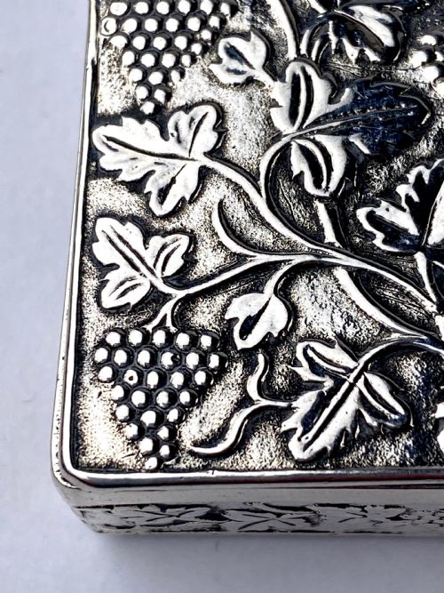 MAGNIFICENT SOLID SILVER TABLE SNUFF BOX HEAVY PORTO PORTUGAL 1853 DA SILVA 138G - ADDITIONAL PHOTO 4