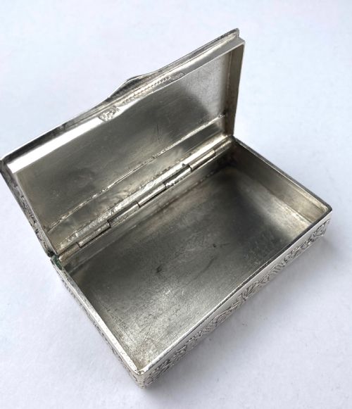 MAGNIFICENT SOLID SILVER TABLE SNUFF BOX HEAVY PORTO PORTUGAL 1853 DA SILVA 138G - ADDITIONAL PHOTO 5