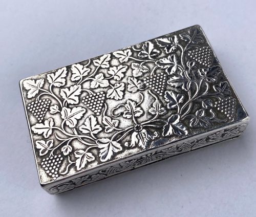 MAGNIFICENT SOLID SILVER TABLE SNUFF BOX HEAVY PORTO PORTUGAL 1853 DA SILVA 138G - ADDITIONAL PHOTO 8