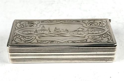 magnificent solid silver snuff box porto portugal 1843 georgian rodrigues - CATEGORY: ANTIQUE SILVER - DATED 19TH CENTURY