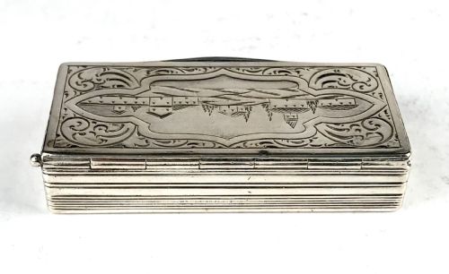 MAGNIFICENT SOLID SILVER SNUFF BOX PORTO PORTUGAL 1843 GEORGIAN RODRIGUES - ADDITIONAL PHOTO 1