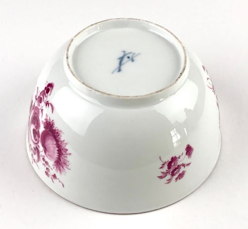 FINE 18TH C MEISSEN BOWL HAND PAINTED GERMANY 173373 - ADDITIONAL PHOTO 8
