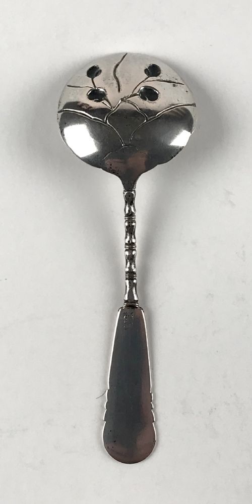 ANTIQUE CHINESE SOLID SILVER STERLING TEA CADDY SPOON 12CM ORIENTAL CIRCA 1900 - ADDITIONAL PHOTO 6
