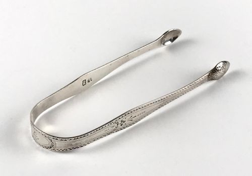 FINE GEORGIAN SOLID SILVER STERLING HESTER BATEMAN SUGAR NIPS LONDON 1780 18TH - ADDITIONAL PHOTO 2