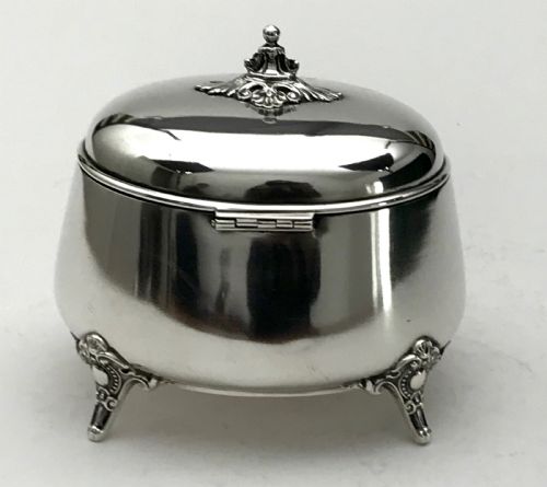 MAGNIFICENT SOLID SILVER STERLING TEA CADDY BOX 230G GERMANY 1880 - ADDITIONAL PHOTO 4