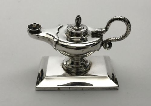 MAGNIFICENT SOLID SILVER STERLING ALADDIN CIGAR LIGHTER 152G LONDON 1869 - ADDITIONAL PHOTO 1