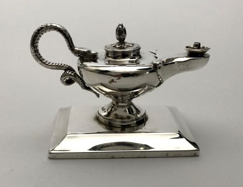 MAGNIFICENT SOLID SILVER STERLING ALADDIN CIGAR LIGHTER 152G LONDON 1869 - ADDITIONAL PHOTO 2