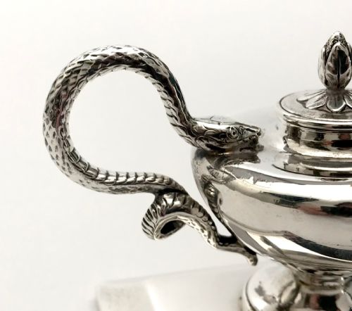 MAGNIFICENT SOLID SILVER STERLING ALADDIN CIGAR LIGHTER 152G LONDON 1869 - ADDITIONAL PHOTO 4