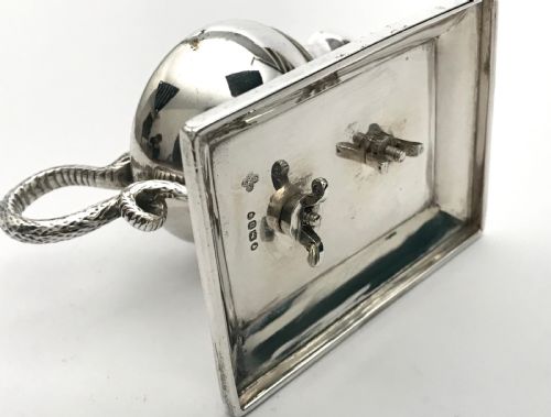 MAGNIFICENT SOLID SILVER STERLING ALADDIN CIGAR LIGHTER 152G LONDON 1869 - ADDITIONAL PHOTO 5