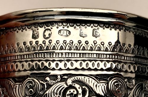 RARE ANGLO INDIAN SOLID SILVER STERLING 150G CHRISTENING MUG TANKARD C1880 - ADDITIONAL PHOTO 7