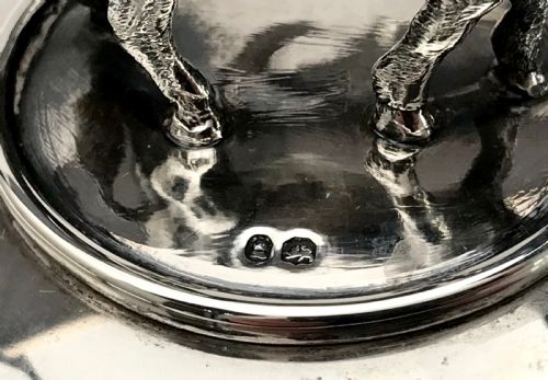 RARE SOLID SILVER STERLING COW BUTTER DISH 495G LONDON 1830 WILLIAM IV - ADDITIONAL PHOTO 6