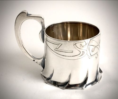 SOLID SILVER GILT RUSSIAN IMPERIAL TEA GLASS HOLDER 153 GRAMS ART NOUVEAU 1908 - ADDITIONAL PHOTO 1