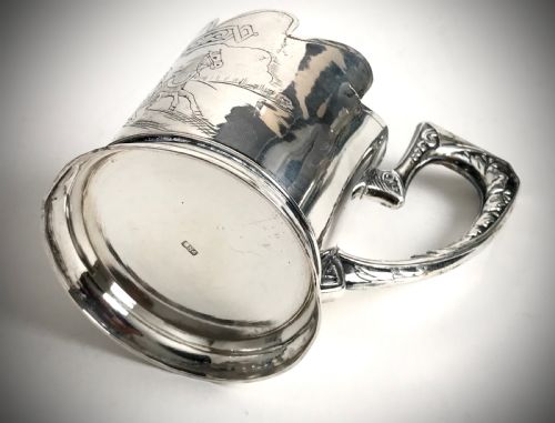 SOLID SILVER RUSSIAN TEA GLASS HOLDER 140 GRAMS ART NOUVEAU 1896 IMPERIAL - ADDITIONAL PHOTO 4