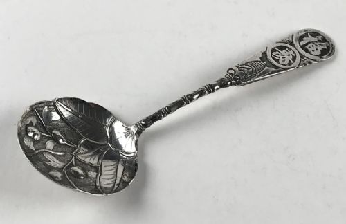 antique chinese solid silver sterling teaspoon 12cm oriental circa 1900 - CATEGORY: ANTIQUE SILVER - DATED 1900