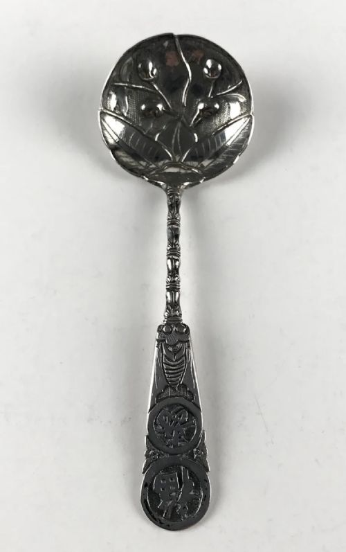 ANTIQUE CHINESE SOLID SILVER STERLING TEASPOON 12CM ORIENTAL CIRCA 1900 - ADDITIONAL PHOTO 6