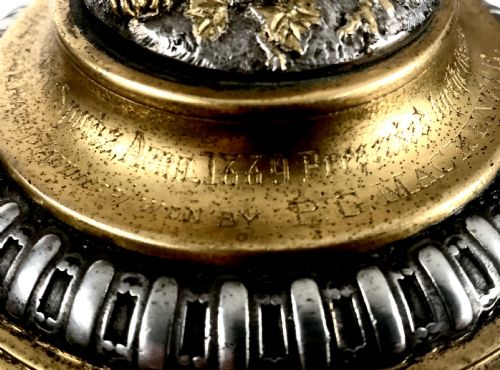 MAGNIFICENT HEAVY SILVER GOLD GILT PEWTER JUG TANKARD 19TH C VICTORIAN - ADDITIONAL PHOTO 10