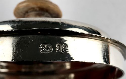 RARE GEORGIAN SOLID SILVER STERLING BRANDY PAN LONDON 1802 JOHN EAMES 336G - ADDITIONAL PHOTO 7