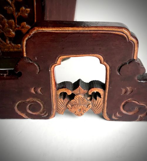 ANTIQUE QING DYNASTY ANTIQUE ORIENTAL CHINESE CARVED WOODEN TEAPOT WARMER CIRCA 1860 - ADDITIONAL PHOTO 10