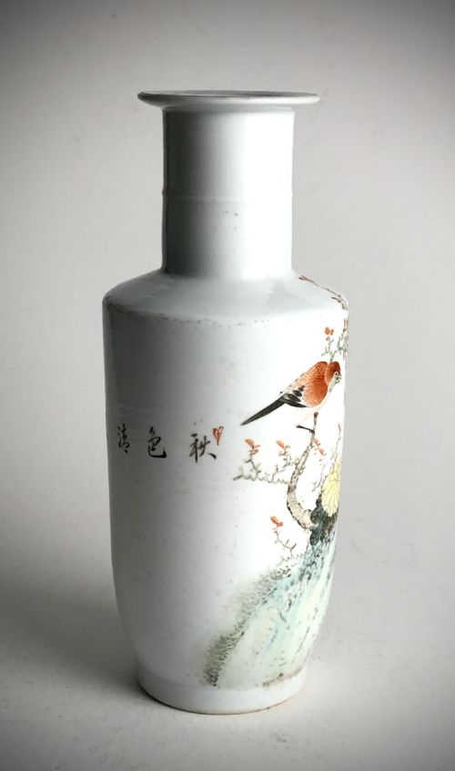 ANTIQUE CHINESE REPUBLIC PORCELAIN VASE QING DYNASTY 28CM CIRCA 1910 - ADDITIONAL PHOTO 6