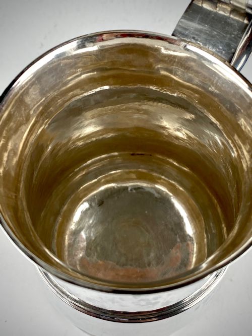 SOLID SILVER STERLING GEORGIAN LIDDED TANKARD LONDON 1795 BATEMAN - ADDITIONAL PHOTO 6