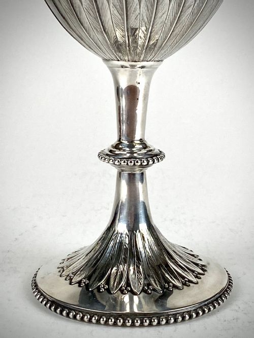 LARGE CEREMONIAL SOLID SILVER WINE CHALICE LONDON 1874 27CM - ADDITIONAL PHOTO 1
