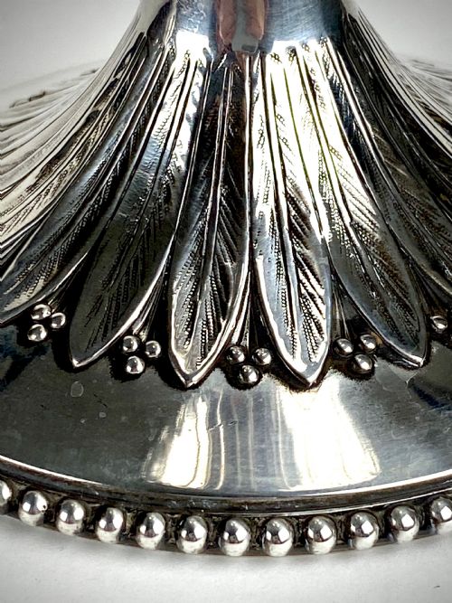 LARGE CEREMONIAL SOLID SILVER WINE CHALICE LONDON 1874 27CM - ADDITIONAL PHOTO 2