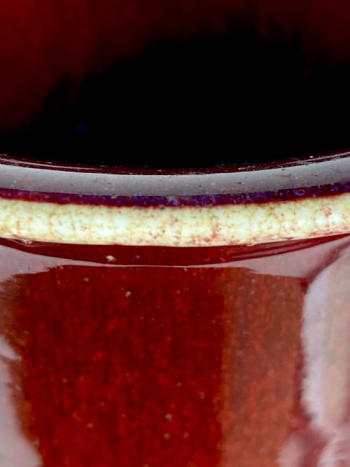 MAGNIFICENT CHINESE PORCELAIN SANG DU BOEUF VASE FLAMB GLAZE 1820 - ADDITIONAL PHOTO 6