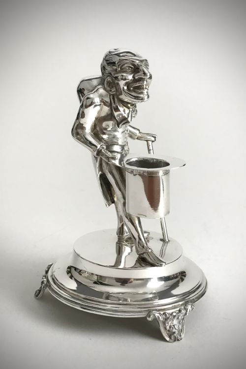 antique solid silver 925 portuguese toothpick holder butler aguia art deco - CATEGORY: ANTIQUE SILVER - DATED 1920