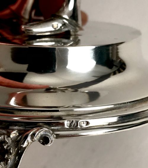 ANTIQUE SOLID SILVER 925 PORTUGUESE TOOTHPICK HOLDER BUTLER AGUIA ART DECO - ADDITIONAL PHOTO 7