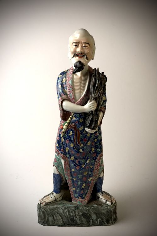chinese republic porcelain figure immortal circa 1920 - CATEGORY: ANTIQUE CERAMICS - DATED 1920