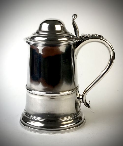 LARGE GEORGIAN SOLID SILVER STERLING TANKARD SHEFFIELD 1808 WILLIAM WILD CO - ADDITIONAL PHOTO 6