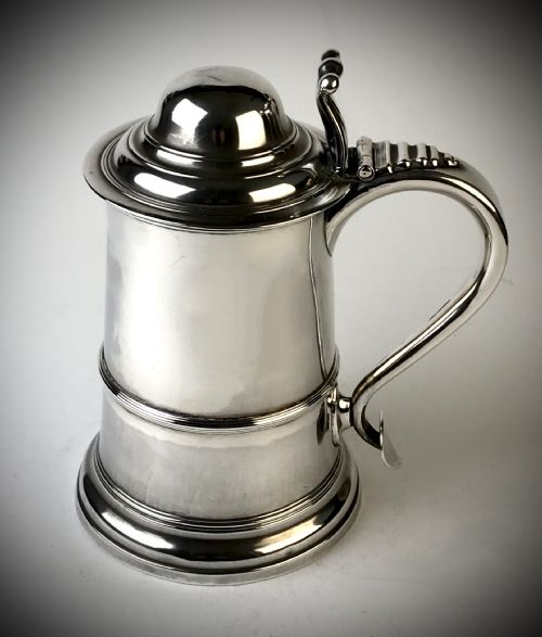LARGE GEORGIAN SOLID SILVER STERLING TANKARD SHEFFIELD 1808 WILLIAM WILD CO - ADDITIONAL PHOTO 7