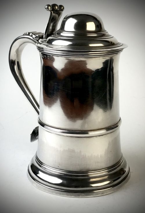 LARGE GEORGIAN SOLID SILVER STERLING TANKARD SHEFFIELD 1808 WILLIAM WILD CO - ADDITIONAL PHOTO 9