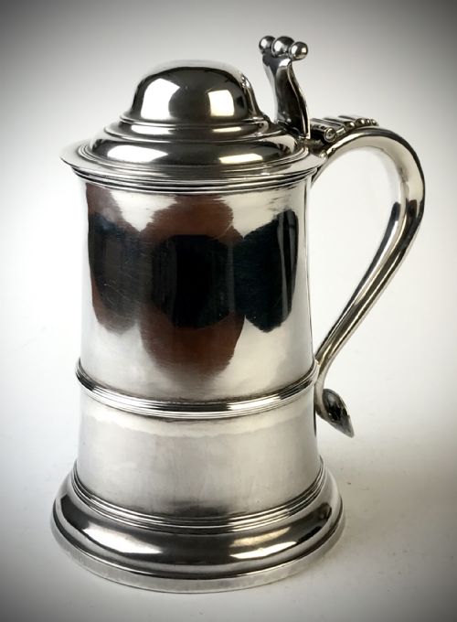 LARGE GEORGIAN SOLID SILVER STERLING TANKARD SHEFFIELD 1808 WILLIAM WILD CO - ADDITIONAL PHOTO 10
