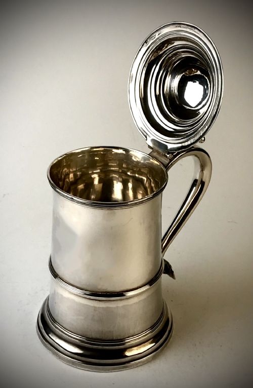 LARGE GEORGIAN SOLID SILVER STERLING TANKARD SHEFFIELD 1808 WILLIAM WILD CO - ADDITIONAL PHOTO 11