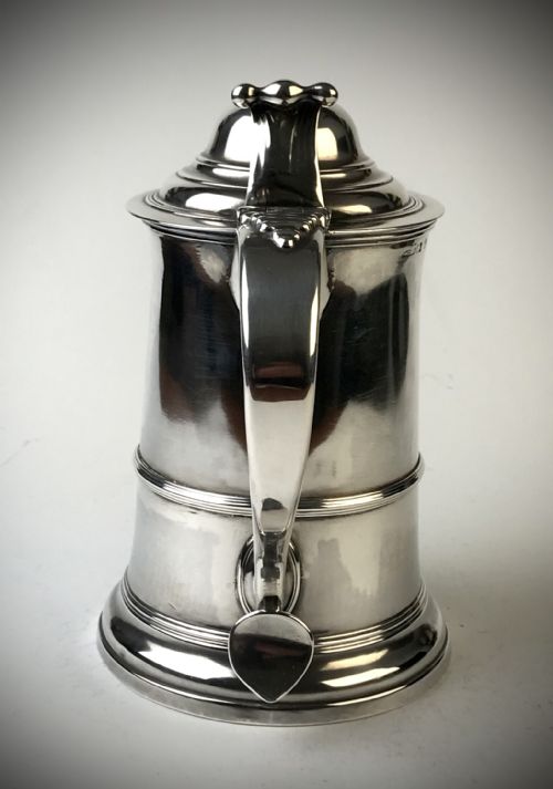 LARGE GEORGIAN SOLID SILVER STERLING TANKARD SHEFFIELD 1808 WILLIAM WILD CO - ADDITIONAL PHOTO 12