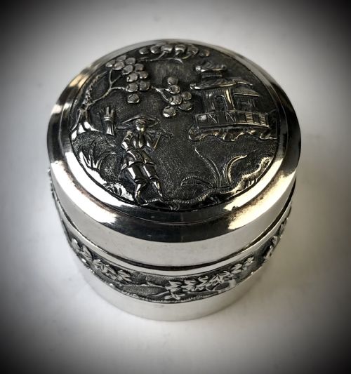 MAGNIFICENT SOLID SILVER STERLING COCKTAIL SHAKER ORIENTAL CHINESE CIRCA 1920 - ADDITIONAL PHOTO 6